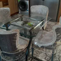 میز غذاخوری ۴نفره باصندلی راحتی|میز و صندلی غذاخوری|خرمدره, |دیوار