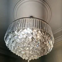 لوستر کریستال الماس ۱۲ شاخه سالم شیک