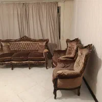 مبل کلاسیک ۹نفره طرح فرانسه  همراه میز ناهارخوری