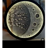 ساخت وسفارش انواع تابلوهای ماه درخشان (چراغ دار)|تابلو، نقاشی، عکس|کرمانشاه, |دیوار