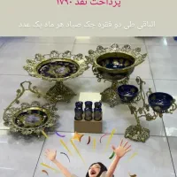 چراغ لاله پایه برنز جفتی ،برنجی|صنایع دستی و سایر لوازم تزئینی|اردبیل, |دیوار