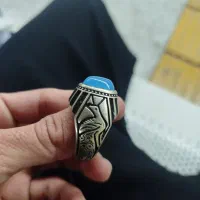 انگشتر عقیق آبی