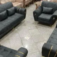 ست مبلمان،آینه کنسول،میز تلویزیون(طوسی طلایی)