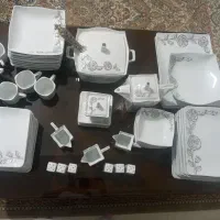 ظروف پذیرایی ۱۲ نفره گل برجسته