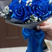 دسته گل روبانی
