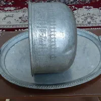 بادیه و سینی مسی|کلکسیون اشیاء عتیقه|گلپایگان, |دیوار