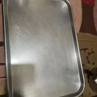 سینی گرده بزرگ و سینی زیر سماور و میوه خوری باهم|ظروف سرو و پذیرایی|تهران, شهرک دانشگاه|دیوار