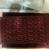 پشتی ترکمنی اصل با قالیچه ترکمنی
