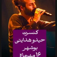 بلیط کنسرت حیدو هدایتی بوشهر