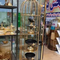 بوفه استند ایستاده کنارسالنی فلزی مدل آبشاری مربع|بوفه، ویترین، کنسول|آفتاب, |دیوار