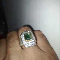 زمرد کهنه رکاب نقره