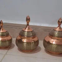 فروش ۳ عدد شکلات خوری مس خاتم