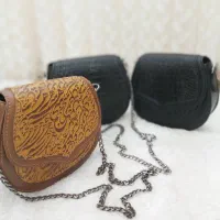 هدیه روز زن کیف زنانه دوخته شده از چرم طبیعی|کیف، کفش، کمربند|رشت, کاکتوس|دیوار