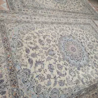 فرش ابریشم 9 متری جفت نایین نو