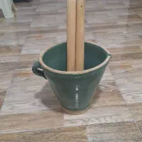 کشک ساب سفالی و چوب|ظروف پخت‌وپز|شاهین‌شهر, خانه کارگر|دیوار