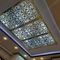 دکوراسیون داخلی سقف کاذب کاغذ دیواری ماربل