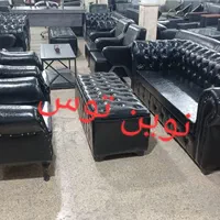 نیم ست اداری چستر مبل اداری چرمی