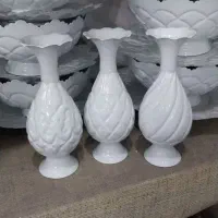 گلدان ۲۰سانتی میناکاری لعاب شده ۵۹۵ ق تولیدی