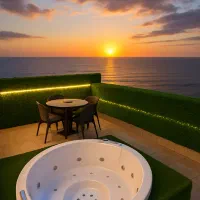 پنت هاوس ساحلی بی نظیر‌با جکوزی سردوگرم و دید دریا