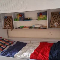 تخت دوطبقه نوجوان کشو منبری با تشک|تخت و سرویس خواب|تهران, عباس‌آباد|دیوار