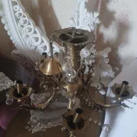 دوعددلوستر برنز اصل|لوستر و چراغ آویز|خرم‌آباد, |دیوار