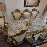 مبلمان سلطنتی به همراه میز نهارخوری|مبلمان خانگی و میز عسلی|تهران, توحید|دیوار