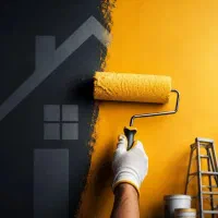 نقاشی ساختمان درب و پنجره و اجرای اسکلت فلزی
