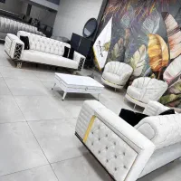 مبل صدفی نیلویی،پارچه ناو،چستر شده،تولیدی انصاری