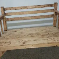 دیوار چوبی تخت ونیمکت چوبی