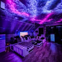 اجرای نورپردازی گیمینگ سقف ابری ریسه tv