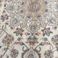 فرش دستباف جفت قالیچه اصفهان کرک و ابریشم