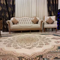 پرده حریر شاین درجه یک ودستک ورودی همه باهم