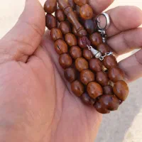 تسبیح کشکول ۳۳ دانه عتیقه تراش دست نر او ماده