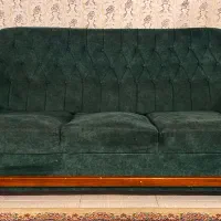 مبل۷نفره مخمل سبز محکم وباکیفیت سالها استفاده کن|مبلمان خانگی و میز عسلی|نیشابور, شهرک جانبازان|دیوار