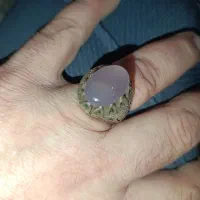 انگشتر نقره عقیق سونی و باباقوری سه پوست