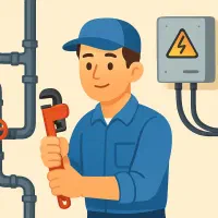 لوله کشی . برق کاری