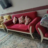 سه دست مبل بایک تخت دونفره بدون تشک