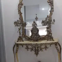 آینه و شمعدان تمام برنز