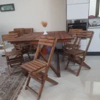 میز۱۰ نفره چوبی|میز و صندلی غذاخوری|تهران, شهرک خرازی|دیوار