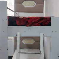 تخت دو طبقه سفید