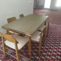 میز غذا خوری ۶ نفره  ۱۰۰ درصد چوب راش