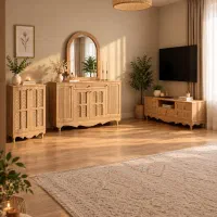 ست کنسول ، آیبنه ، جاکفشی و میز تیوی|بوفه، ویترین، کنسول|تهران, فردوسی|دیوار