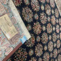 فرش  هزار شانه مشهد سالم ورنگ زمینه سرمه ای|فرش|بهارستان, |دیوار