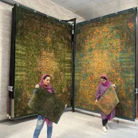 فرش سبز سیزان نمای باجلوه اصیل ایرانی
