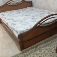 تخت خواب دونفره تمام چوب|تخت و سرویس خواب|تهران, مینی‌سیتی (شهرک نفت)|دیوار