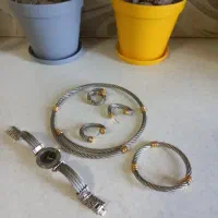 سرویس گردنبند و ساعت استیل