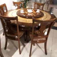 میزنهارخوری ۶نفره معرق کاری شده|میز و صندلی غذاخوری|تهران, شهرک ولیعصر شمالی|دیوار