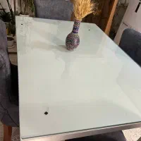 مبل و میز نهارخوری طوسی|مبلمان خانگی و میز عسلی|فومن, |دیوار