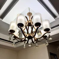 دو عدد لوستر هشت شاخه|لوستر و چراغ آویز|تهران, ستارخان|دیوار