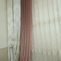 پرده حریر به همراه دکوری